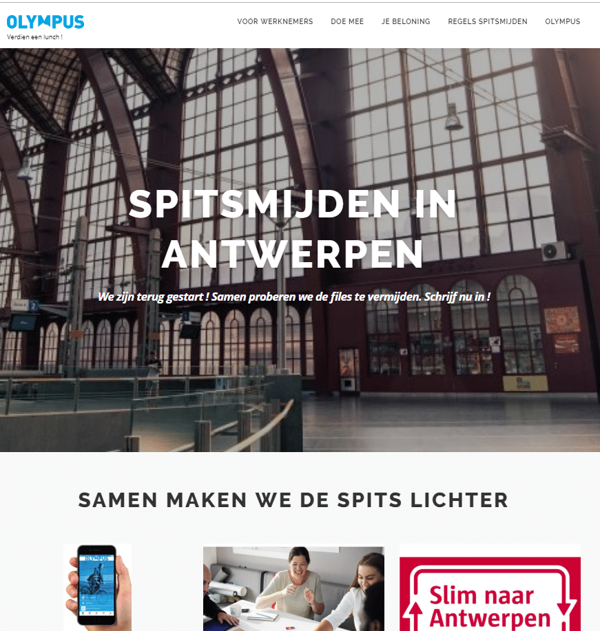 Voorbeeld van een onepage design